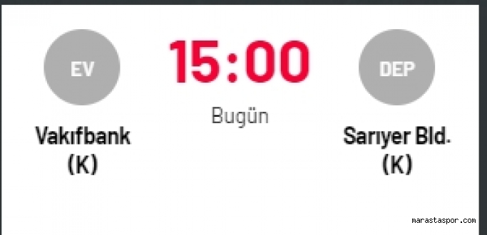 Vakıfbank – Sarıyer Belediye maçını canlı izle