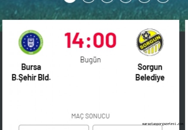 Bursa Büyükşehir Belediye – Sorgun Belediye canlı izle