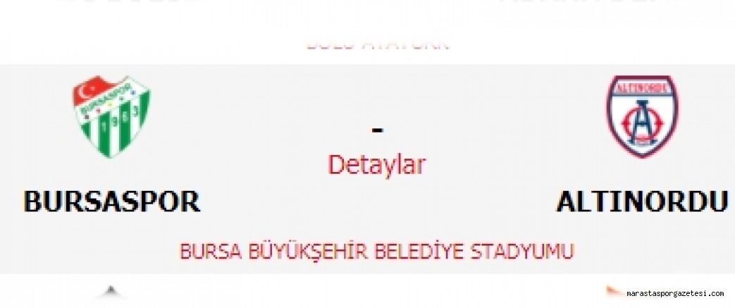 Bursaspor – Altınordu canlı izle TRT SPOR