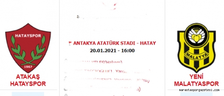 Hatayspor – Yeni Malatyaspor canlı izle