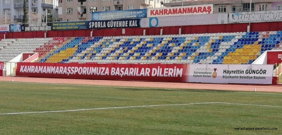Başkan Hayrettin Güngör’ün talimatıyla Maraton tribününe dev pankart asıldı