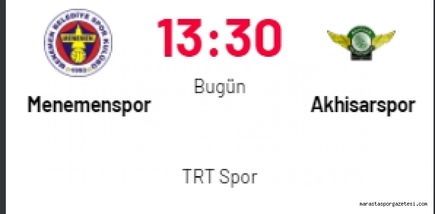 Menemenspor – Akhisarspor maçı canlı izle
