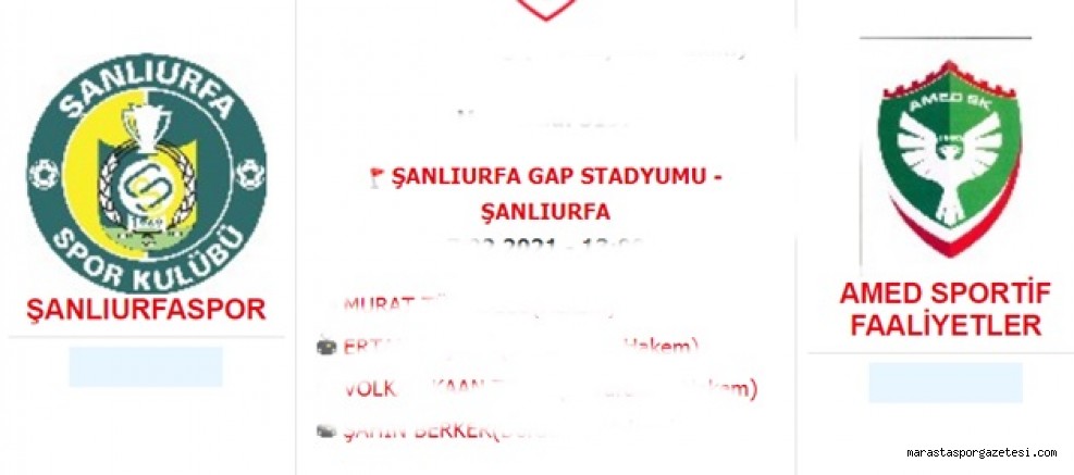 Şanlıurfaspor – Amed canlı izle