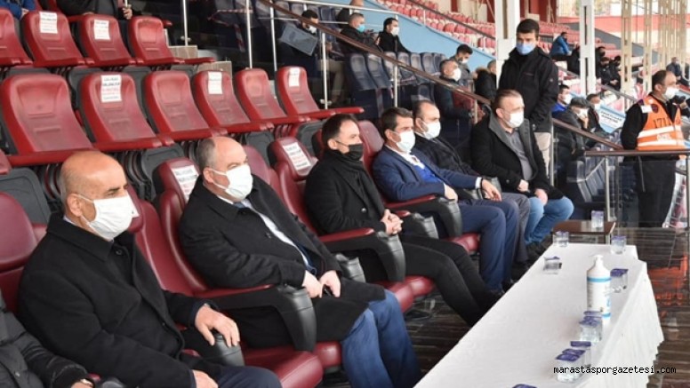 Vali Coşkun, Vekil Kılıç ve Başkan Okumuş Kahramanmaraşspor’a destek verdi