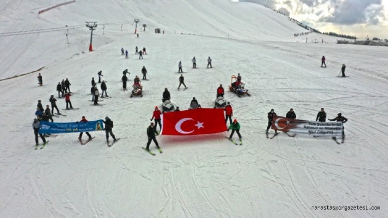 Yedikuyular Kayak Merkezi’nin Zirvesinde Şehitler Anıldı