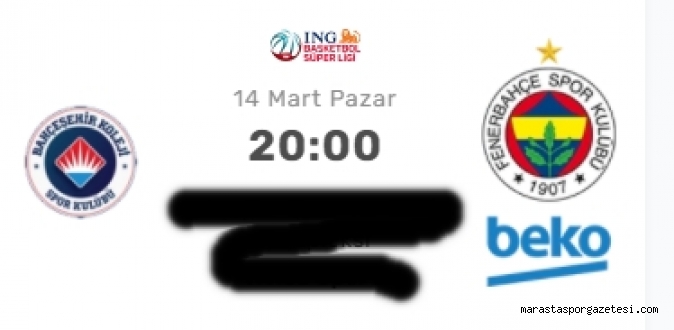 Fenerbahçe Beko Bahçeşehir Koleji Canlı izle