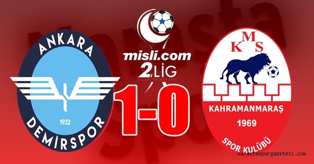 Ankara Demirspor 1-0 Kahramanmaraşspor özet