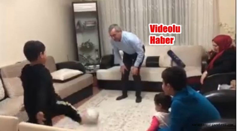 Hayrettin Güngör, şehit polisimizin çocuklarıyla futbol oynadı