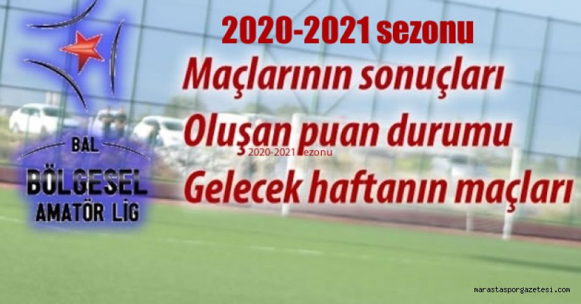 Bölgesel Amatör Lig 4.Bölge 2.Grup 2020-2021 sezonu maç sonuçları ve puan durumu