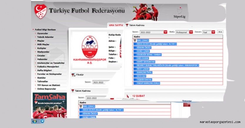 Kahramanmaraşspor’da, lisanslar çıkmaya başladı