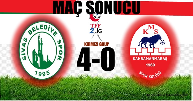 Sivas Belediyespor 4-0 Kahramanmaraşspor maç sonu özet