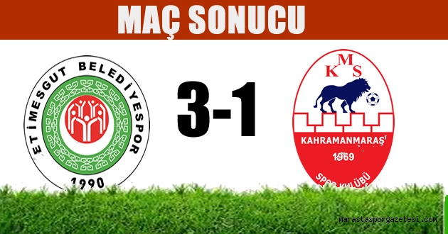 Yine olmadı (Etimesgut Belediyespor 3-1 Kahramanmaraşspor MAÇ SONUCU | ÖZET)