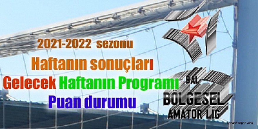 Bölgesel Amatör Lig 3. Bölge 3. Grupta 3.Haftanın sonuçları, 4.Haftanın Programı ve Puan durumu