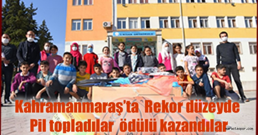 Dulkadiroğlu’dan atık pil toplayan okullara spor malzemeleri