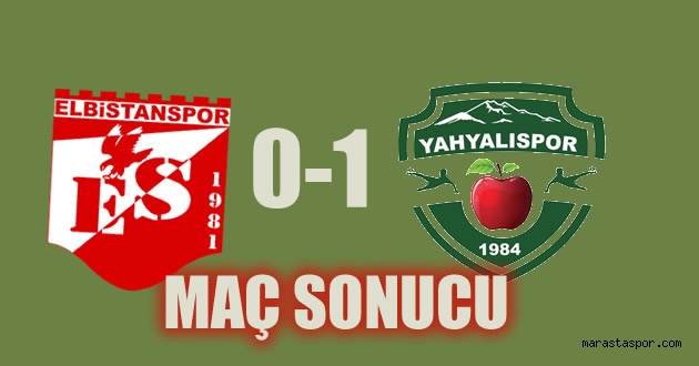 Elbistanspor 0-1 Yahyalıspor maç sonu özet