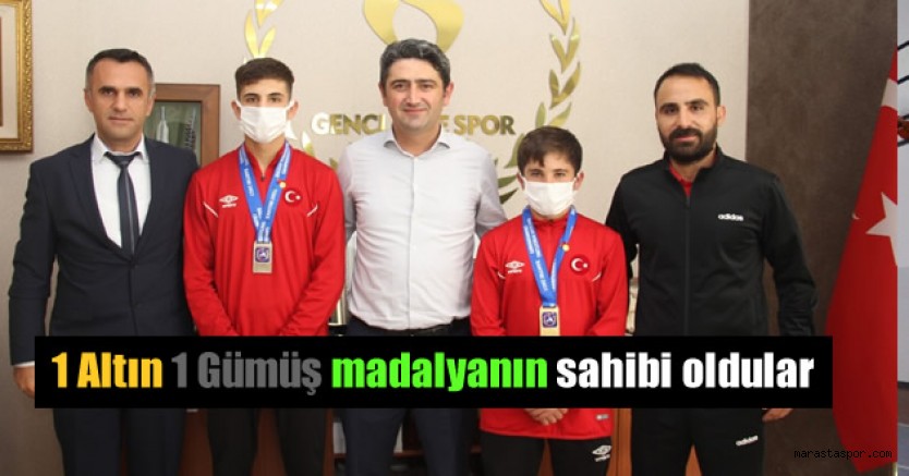 Kahramanmaraş’lı güreşçiler Balkan Şampiyonasından Çifte Madalya ile döndüler
