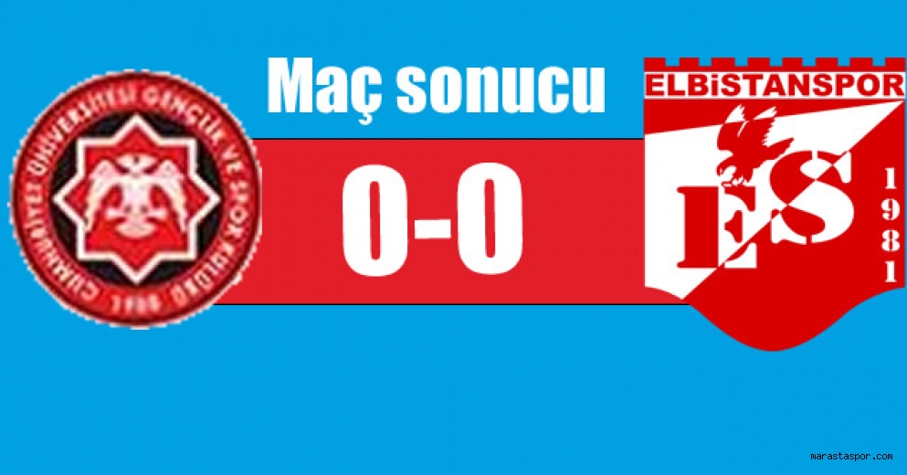 Cumhuriyet Üniversitesispor 0-0 Elbistanspor maç sonucu özet