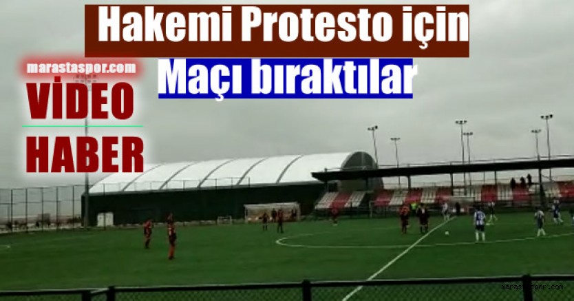 Kahramanmaraş’ta Hakeme saldırmamak için hareket etmeden durdular