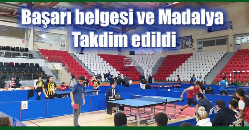 Kahramanmaraş’ta Masa Tenisinde dereceye giren okullar belli oldu