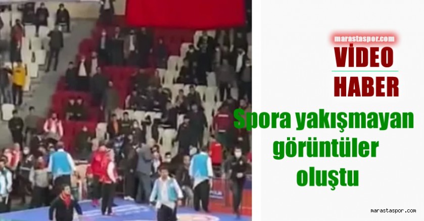 Kahramanmaraş’ta düzenlenen Şalvar Güreşi Dünya Şampiyonasında kavga çıktı