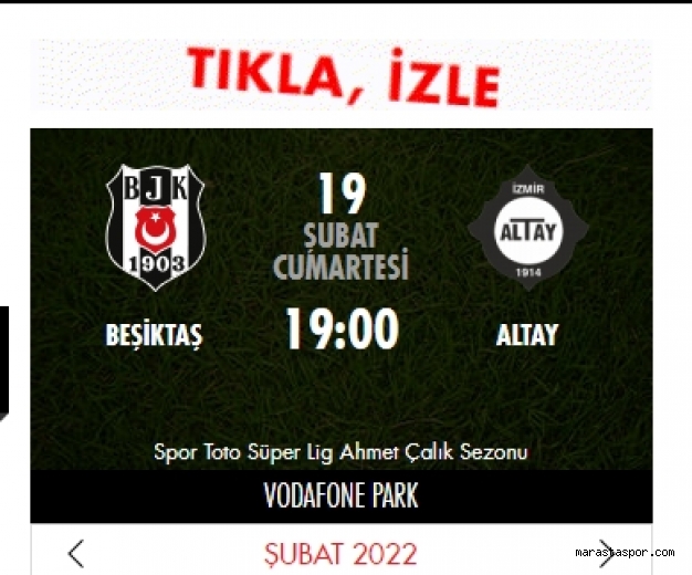 Beşiktaş 1-0 Altay maç sonu özet