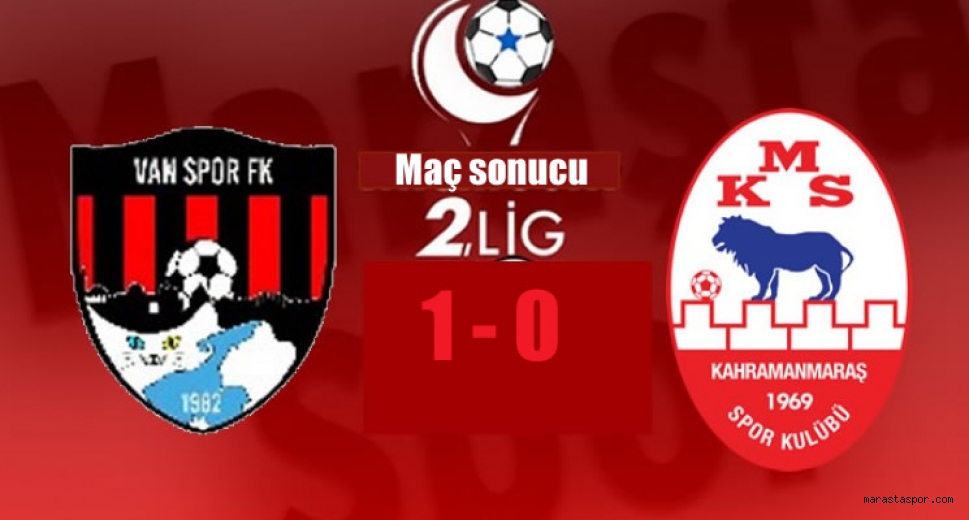 Vanspor 1-0 Kahramanmaraşspor maçı özet