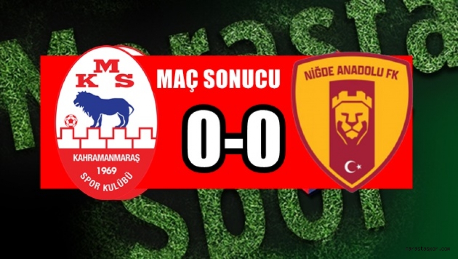 Kahramanmaraşspor 0-0 Niğde Anadolu Fk (Özet)