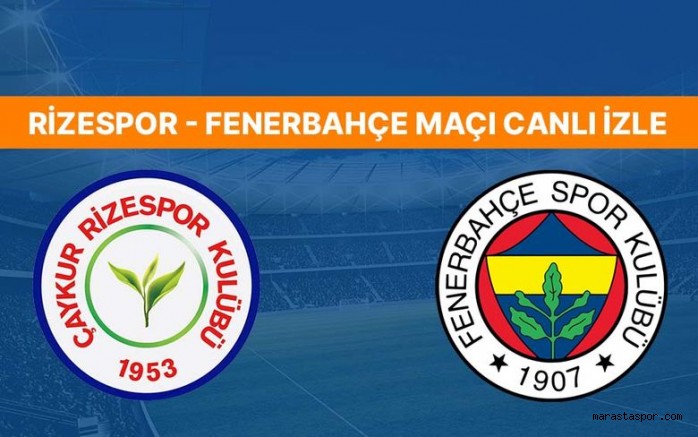 Rizespor 0-6 Fenerbahçe özet