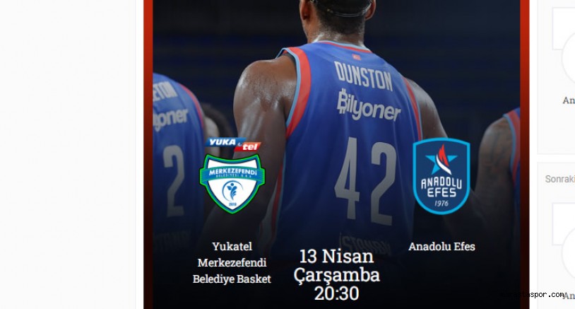 Merkezefendi Belediyesi – Anadolu Efes maçı canlı izle