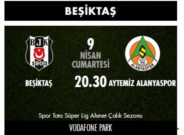 taraftarium24 Beşiktaş – Alanyaspor maçı canlı izle