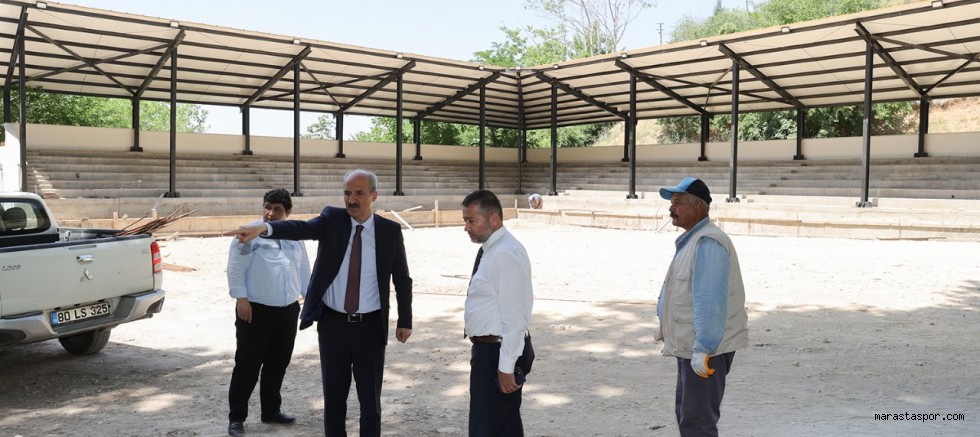 Dulkadiroğlu Belediyesi Dereköy Güreş Sahası’nı Yeniledi