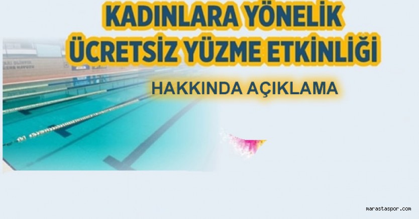 Büyükşehir’den Kadınlar İçin Ücretsiz Yüzme Etkinliği hakkında açıklama