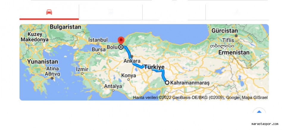 Kahramanmaraş BŞB Gençlikspor, Bolu’ya ulaştı