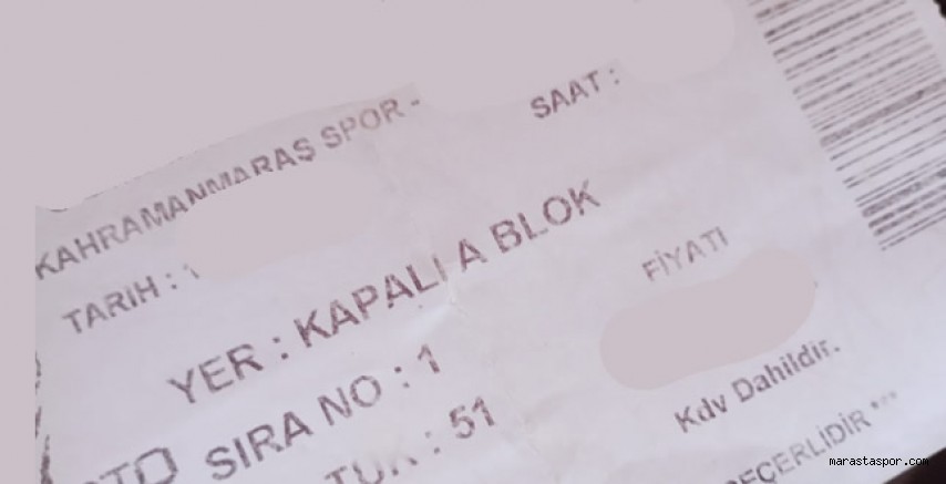 Kahramanmaraşspor, Gümüşhane maçının bilet fiyatları belli oldu