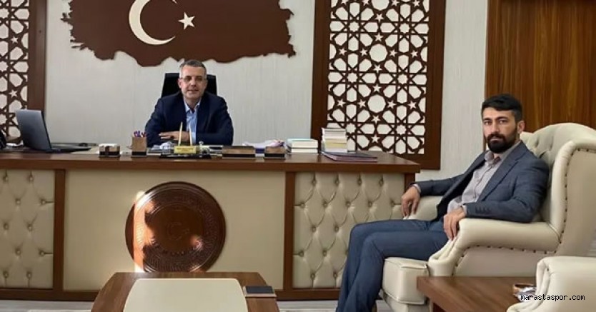 Elbistanspor Başkan Sıtkı Çay, Hasan Hüseyin Vural’a hoşgeldin ziyaretinde bulundu