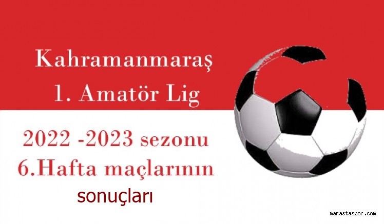Kahramanmaraş 1. Amatör Ligde 6.Hafta maçlarının sonuçları