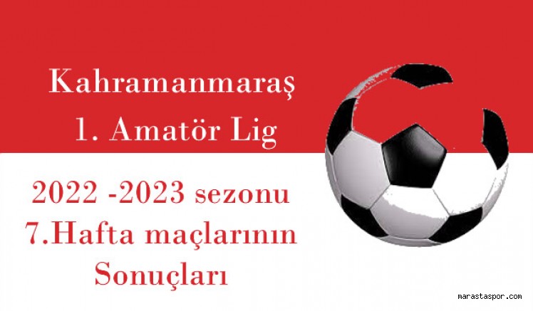 Kahramanmaraş 1. Amatör Ligde 7.Hafta maçlarının sonuçları