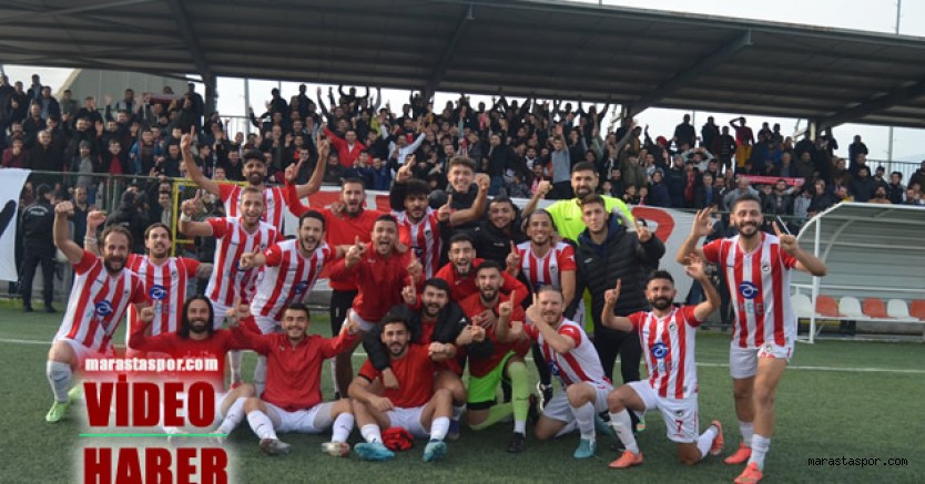 Kahramanmaraş İstiklalspor, Arapgirpor maçı galibiyetini taraftarıyla işte böyle kutladı