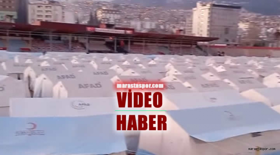 Kahramanmaraş 12 şubat stadı insanlara ev oldu
