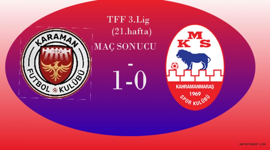 Karaman Futbol Kulübü 1-0 Kahramanmaraşspor [Özet)
