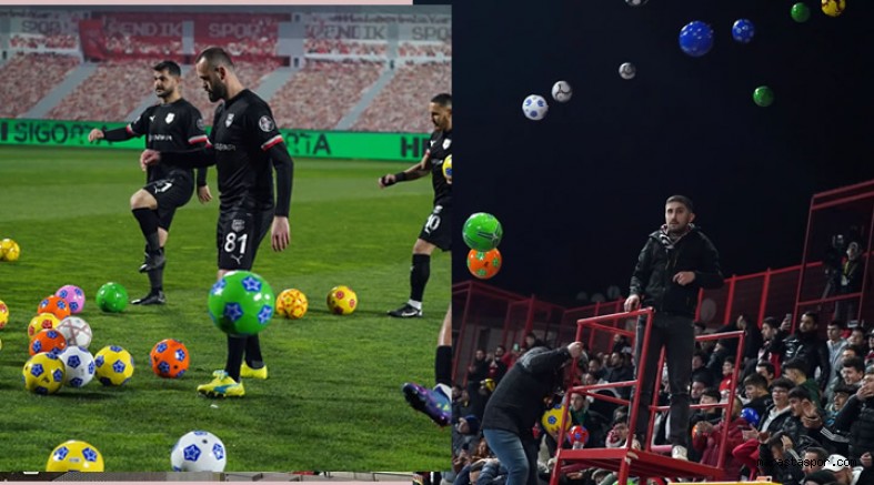 Çocuklar gülümsesin diye sahaya top attılar! Alkışlar Pendikspor taraftarına