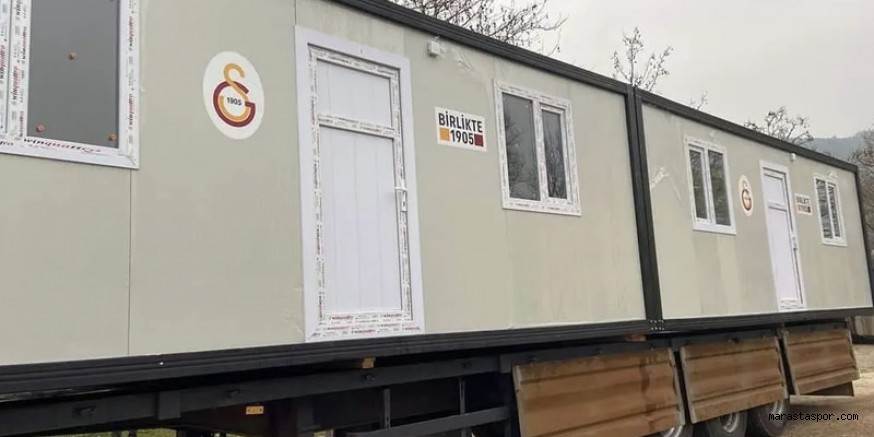 Galatasaray Spor Kulübü’nün, İlk etabı Kahramanmaraş’ta kurulacak konteynerleri yola çıktı