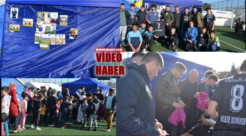 Helete Demirspor, Depremzede çocuklara kışlık kıyafet ve balon dağıttı