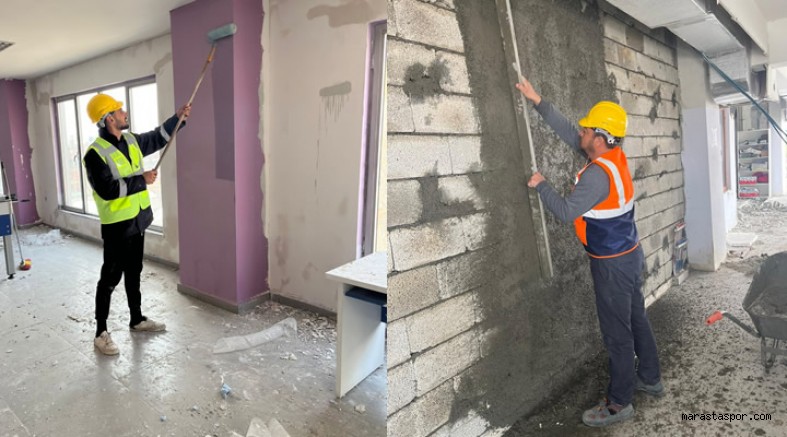 Kahramanmaraş Dulkadiroğlu Gençlik Merkezi’nin yaraları sarılıyor