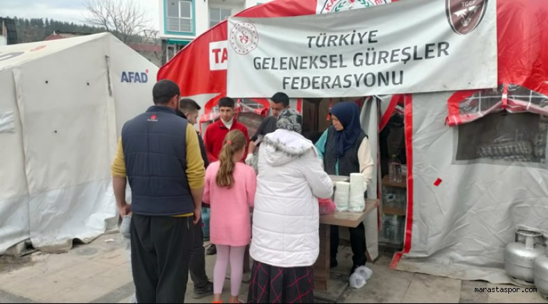 Türkiye Geleneksel Güreşler Federasyonu, deprem bölgesine desteklerini sürdürüyor