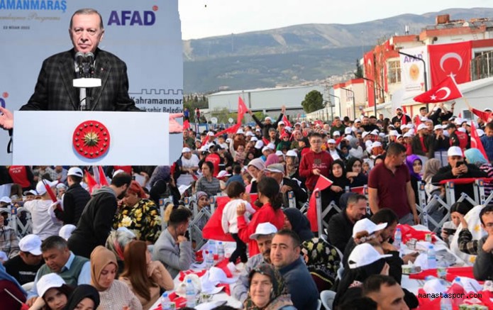 Cumhurbaşkanı Erdoğan, Hanefi Mahçiçek Stadyumu alanında Kahramanmaraş’lılarla bayramlaştı