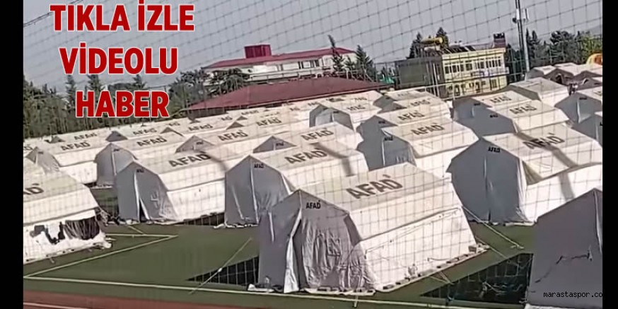 ilk gününden itibaren Batıpark futbol sahası vatandaşlara ev olmaya devam ediyor