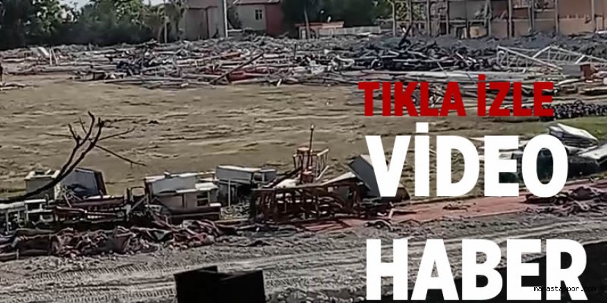 Kahramanmaraş 12 Şubat stadında tribünler yıkıldı
