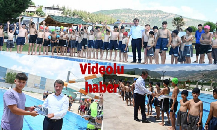 Başkan Okumuş; Onlar Bizim Neşemiz, Umudumuz, Yarınlarımız, Ücretsiz yüzme kursları da devam ediyor