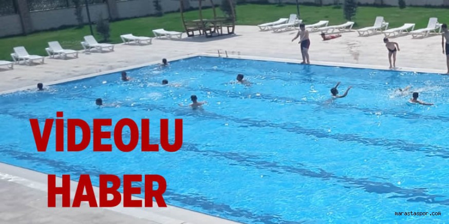 Kahramanmaraş Türkoğlu’nda depremzede çocukların havuz keyfi